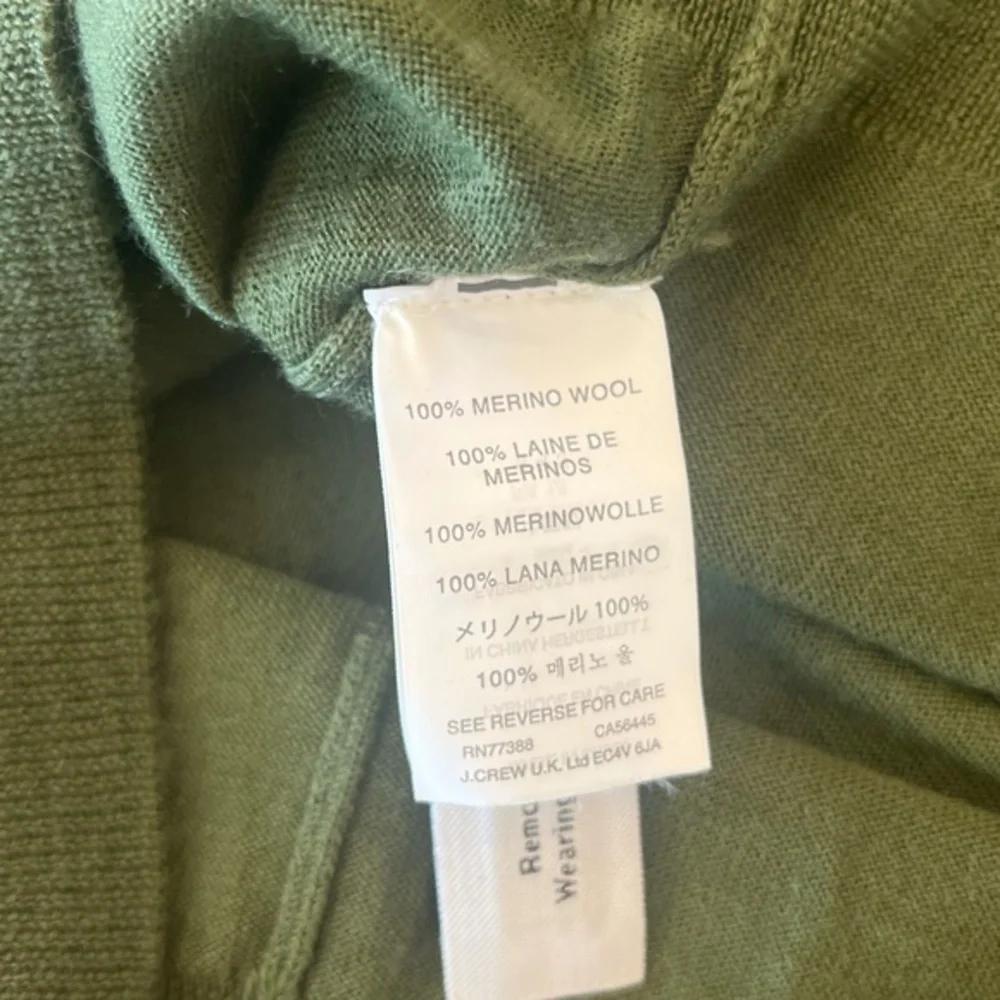 J. Crew Tippi Merino Wool 3/4 Sleeve Sweater in Forrest Green PXS